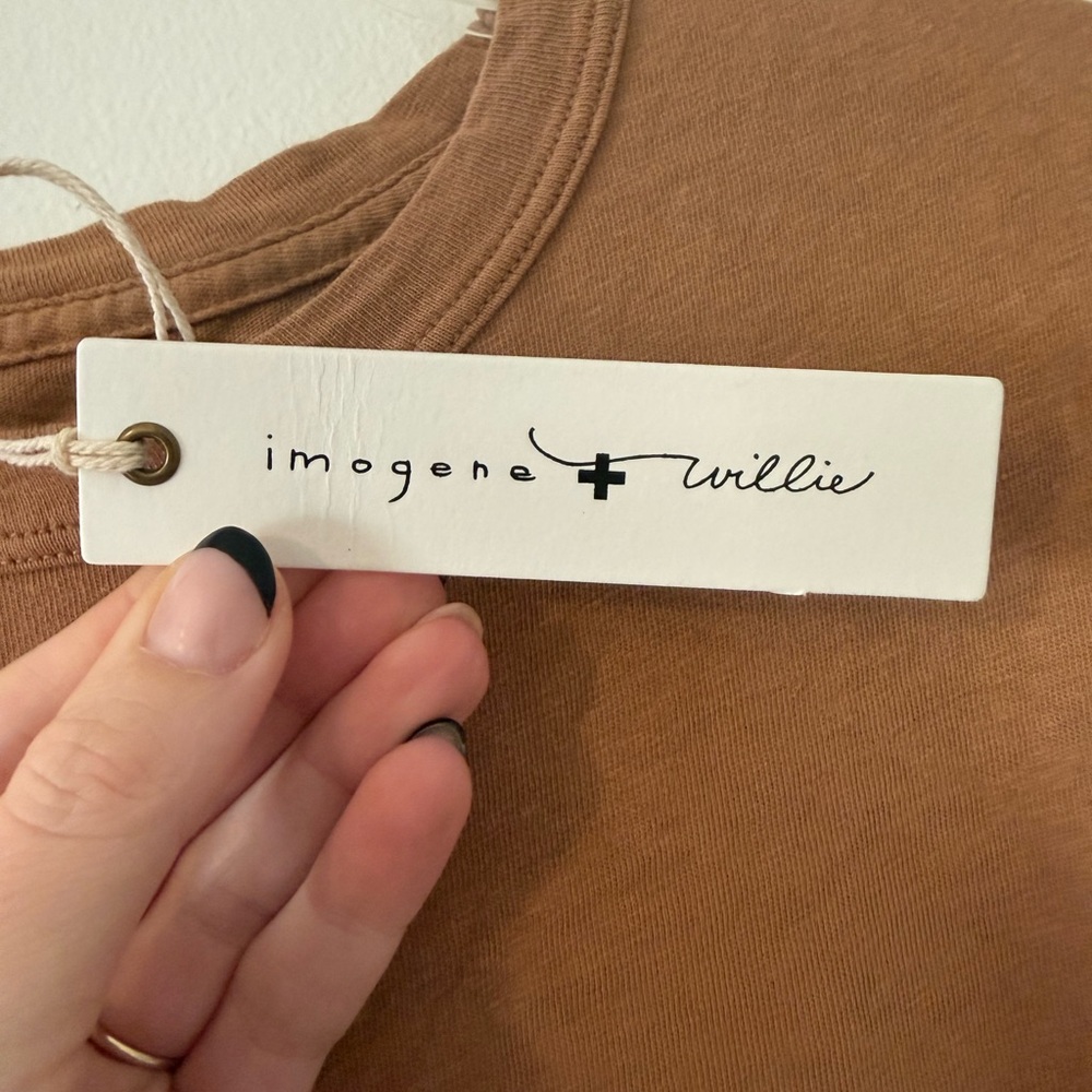 Imogene and Willie Brown Tan Cross T Shirt. size large - Picture 4 of 6
